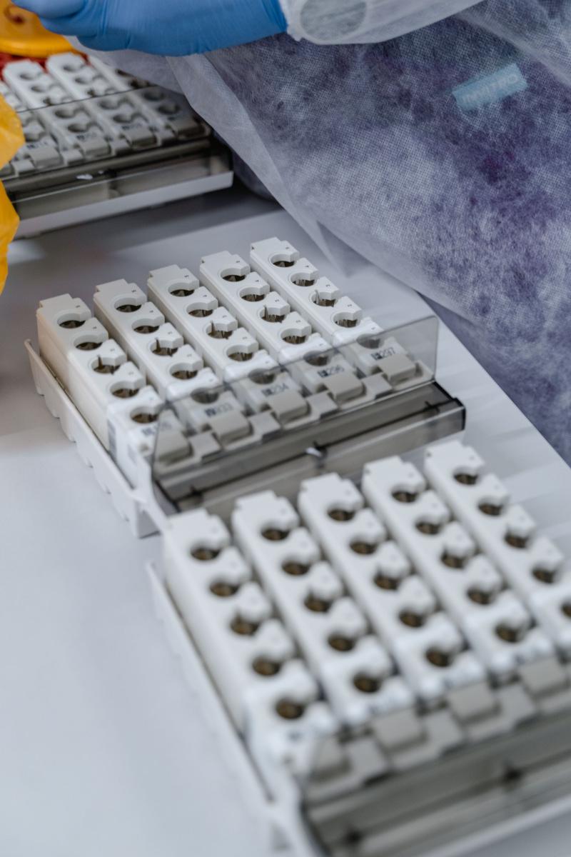 Muestras de laboratorio farmacéutico